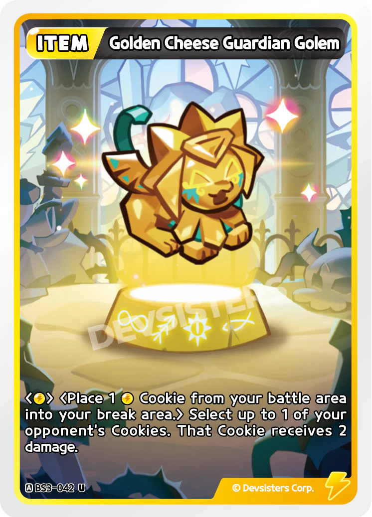 Golden Cheese Guardian Golem BS3-042