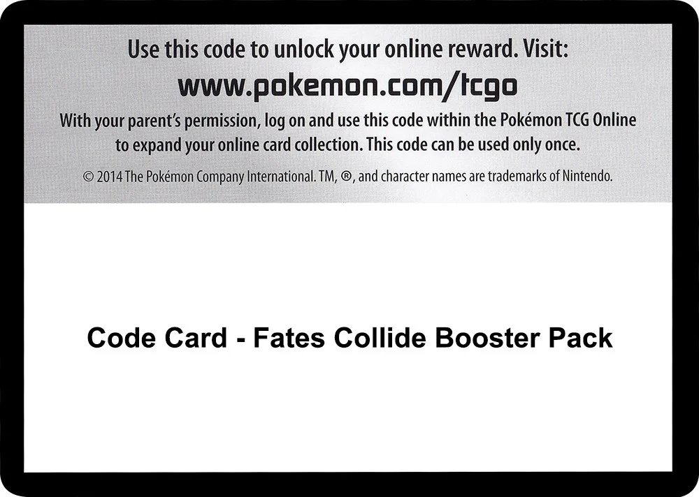 Code Card - Fates Collide Booster Pack
