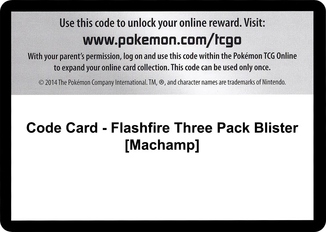 Code Card - Flashfire Three Pack Blister [Machamp]