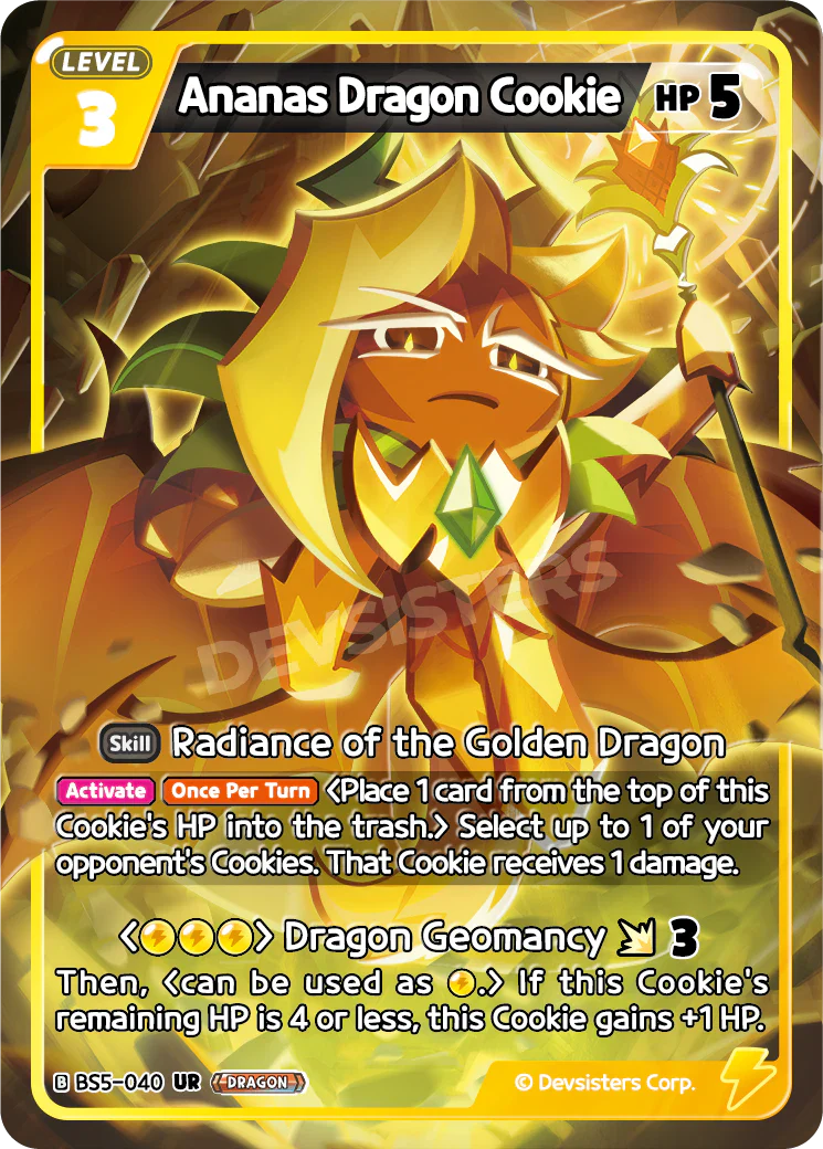 Ananas Dragon Cookie