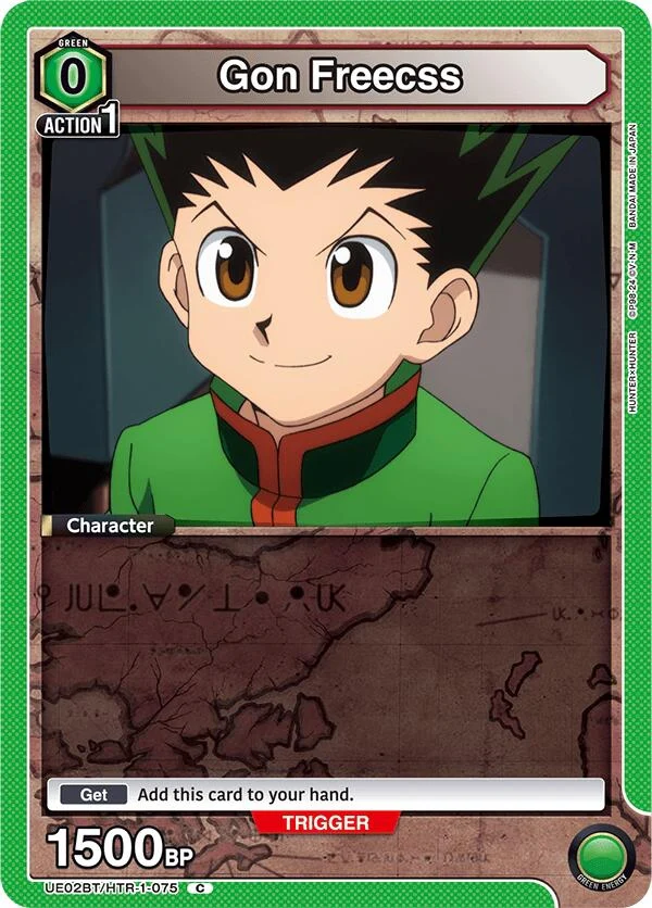 Gon Freecss (075) (Box Topper Foil) (UE02BT/HTR-1-075) (UE02BT)