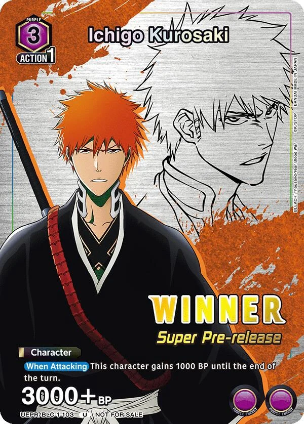 Ichigo Kurosaki (Super Pre-Release Winner) (UE01ST/BLC-1-103) (UE01ST_PRE)